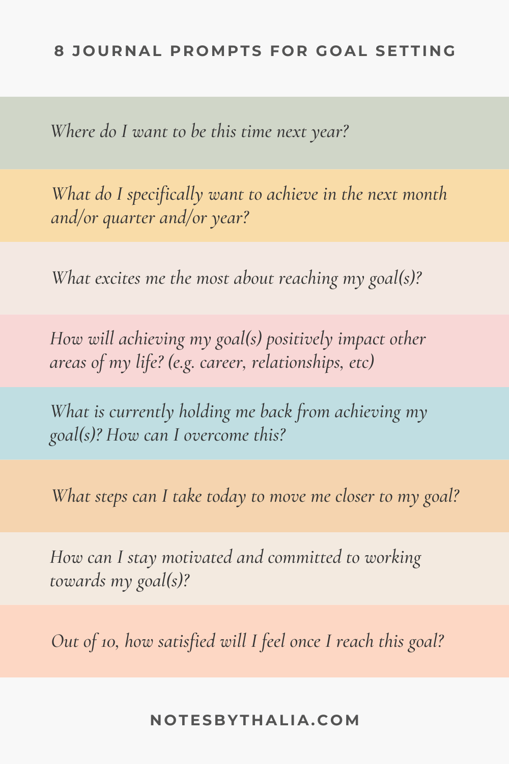 Journal prompts for goal setting and progress tracking